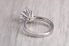 Load image into Gallery viewer, D colour Two carat Certified Round cut Lab Diamond set Platinum Solitaire