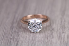 Load image into Gallery viewer, Three carat D VVS 1 graded Certified Round cut Lab Diamond set Solitaire
