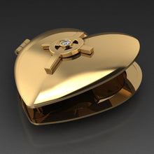 Load image into Gallery viewer, Unique Celtic Cross Diamond set Locket, 28 mm long and made from solid cast White or Yellow Gold