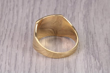 Load image into Gallery viewer, Large Patterned Yellow Gold Signet Ring, available in your choice off precious metals