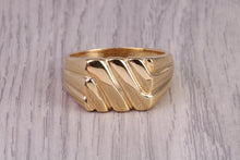 Load image into Gallery viewer, Large Patterned Signet Ring, made in your choice of precious Metals, British Hallmarked