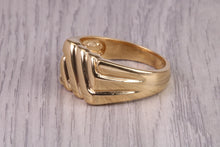 Load image into Gallery viewer, Large Patterned Signet Ring, made in your choice of precious Metals, British Hallmarked