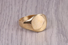Load image into Gallery viewer, Oval Face Signet Ring, made in your choice of Precious Metals, British Hallmarked