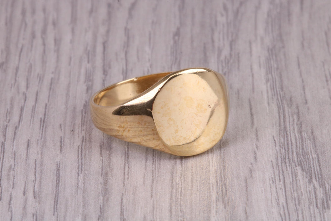 Oval Face Signet Ring, made in your choice of Precious Metals, British Hallmarked