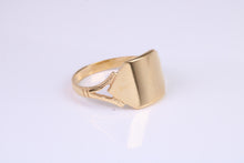 Load image into Gallery viewer, Dainty Signet Ring, made in your choice of precious Metals, British Hallmarked