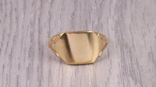 Load image into Gallery viewer, Dainty Signet Ring, made in your choice of precious Metals, British Hallmarked