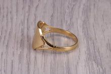 Load image into Gallery viewer, Dainty Signet Ring, made in your choice of precious Metals, British Hallmarked