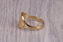Load image into Gallery viewer, Dainty Signet Ring, made in your choice of precious Metals, British Hallmarked