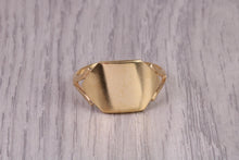 Load image into Gallery viewer, Dainty Signet Ring, made in your choice of precious Metals, British Hallmarked