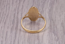 Load image into Gallery viewer, Dainty, Long Oval Signet Ring, made in your choice of precious Metals, British Hallmarked