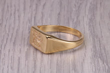 Load image into Gallery viewer, Welsh Dragon Signet Ring, made in your choice of precious metal, British Hallmarked