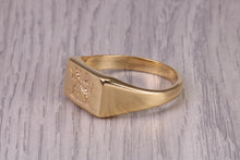 Load image into Gallery viewer, Welsh Dragon Signet Ring, made in your choice of precious metal, British Hallmarked