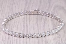 Load image into Gallery viewer, 8ct D V V S 1 graded Lab Diamond Set Platinum Bracelet, absolutely stunning piece and would make the perfect gift