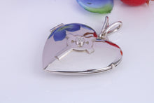 Load image into Gallery viewer, Unique Celtic Cross Diamond set Locket, 28 mm long and made from solid cast White or Yellow Gold