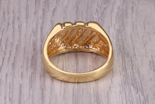 Load image into Gallery viewer, Large Patterned Signet Ring, made in your choice of precious Metals, British Hallmarked
