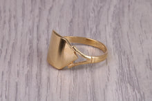 Load image into Gallery viewer, Dainty Signet Ring, made in your choice of precious Metals, British Hallmarked