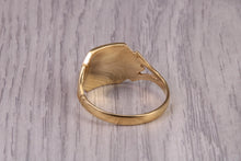 Load image into Gallery viewer, Dainty Signet Ring, made in your choice of precious Metals, British Hallmarked