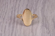 Load image into Gallery viewer, Dainty, Long Oval Signet Ring, made in your choice of precious Metals, British Hallmarked