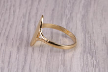 Load image into Gallery viewer, Dainty, Long Oval Signet Ring, made in your choice of precious Metals, British Hallmarked