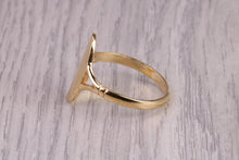 Load image into Gallery viewer, Dainty, Long Oval Signet Ring, made in your choice of precious Metals, British Hallmarked