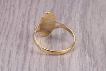 Load image into Gallery viewer, Dainty, Long Oval Signet Ring, made in your choice of precious Metals, British Hallmarked