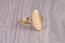 Load image into Gallery viewer, Dainty, Long Oval Signet Ring, made in your choice of precious Metals, British Hallmarked