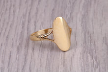 Load image into Gallery viewer, Dainty, Long Oval Signet Ring, made in your choice of precious Metals, British Hallmarked