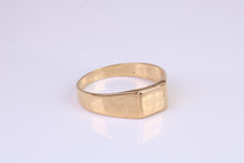 Load image into Gallery viewer, Dainty Signet Ring, made in your choice of precious Metals, British Hallmarked