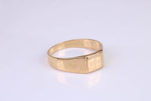 Load image into Gallery viewer, Dainty Signet Ring, made in your choice of precious Metals, British Hallmarked