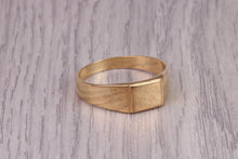Load image into Gallery viewer, Dainty Signet Ring, made in your choice of precious Metals, British Hallmarked
