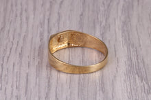 Load image into Gallery viewer, Dainty Signet Ring, made in your choice of precious Metals, British Hallmarked