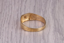 Load image into Gallery viewer, Dainty Signet Ring, made in your choice of precious Metals, British Hallmarked