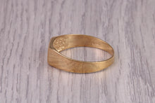 Load image into Gallery viewer, Dainty Signet Ring, made in your choice of precious Metals, British Hallmarked