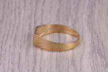 Load image into Gallery viewer, Dainty Signet Ring, made in your choice of precious Metals, British Hallmarked