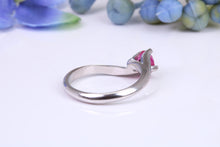 Load image into Gallery viewer, 0.62ct round cut Natural Ruby set in this Twist Shank Platinum Solitaire