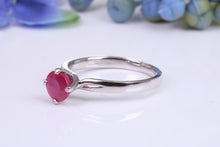 Load image into Gallery viewer, 1.30ct round cut Natural Ruby set in this Twist Shank Platinum Solitaire