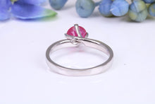Load image into Gallery viewer, 1.30ct round cut Natural Ruby set in this Twist Shank Platinum Solitaire