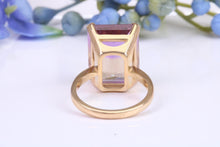 Load image into Gallery viewer, Large 11ct Natural Ametrine set Yellow Gold Dress Ring, British Hallmarked