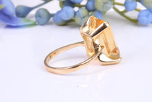 Load image into Gallery viewer, Stunning Large 14ct Swiss Blue Topaz set Yellow Gold Ring