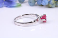Load image into Gallery viewer, 1.30ct round cut Natural Ruby set in this Twist Shank Platinum Solitaire