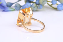 Load image into Gallery viewer, Stunning Large 14ct Swiss Blue Topaz set Yellow Gold Ring