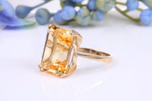 Load image into Gallery viewer, Stunning Large 14ct Swiss Blue Topaz set Yellow Gold Ring