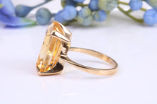 Load image into Gallery viewer, Stunning Large 14ct Swiss Blue Topaz set Yellow Gold Ring