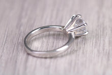 Load image into Gallery viewer, Round cut Lab Diamond set Solitaire, Absolutely Stunning Ring, Made in Your Choice of Diamond Size and Precious Metal, Certified Diamond