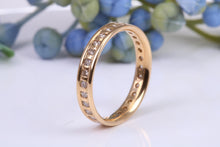 Load image into Gallery viewer, Full Circle Natural Diamond set 18ct Yellow Gold Eternity Ring, British Hallmarked