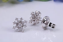 Load image into Gallery viewer, Dressy Diamond Cluster set 18ct White Gold Stud Earrings