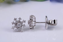 Load image into Gallery viewer, Dressy Diamond Cluster set 18ct White Gold Stud Earrings