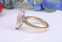 Load image into Gallery viewer, Marquise cut Lab Diamond set Solitaire, Absolutely Stunning Ring, Made in Your Choice of Diamond Size and Precious Metal, Certified Diamond