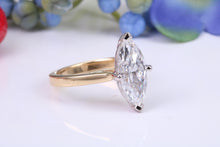 Load image into Gallery viewer, Marquise cut Lab Diamond set Solitaire, Absolutely Stunning Ring, Made in Your Choice of Diamond Size and Precious Metal, Certified Diamond