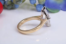 Load image into Gallery viewer, Marquise cut Lab Diamond set Solitaire, Absolutely Stunning Ring, Made in Your Choice of Diamond Size and Precious Metal, Certified Diamond